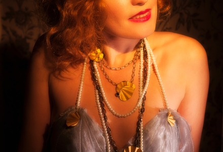 Milly_Winter, Jeweller_Kathryn_Partington, Photographer_Gareth_Partington_Jewellery, Art Deco, 1930's, Glamour, Betty Said, Earrings, Gold, Smokey Quartz, Pearls, Crystals, Necklace, Neckpieces